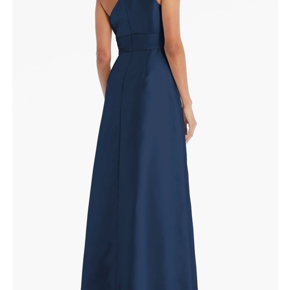 ALFRED SUNG Blue One Shoulder Sleeveless Gown - Picture 3 of 8